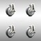 Service Caster 5 Inch 316SS Thermoplastic Rubber Wheel Swivel Bolt Hole Caster Set with Brake SCC-SS316BH20S514-TPRB-TLB-4 - alternate 1
